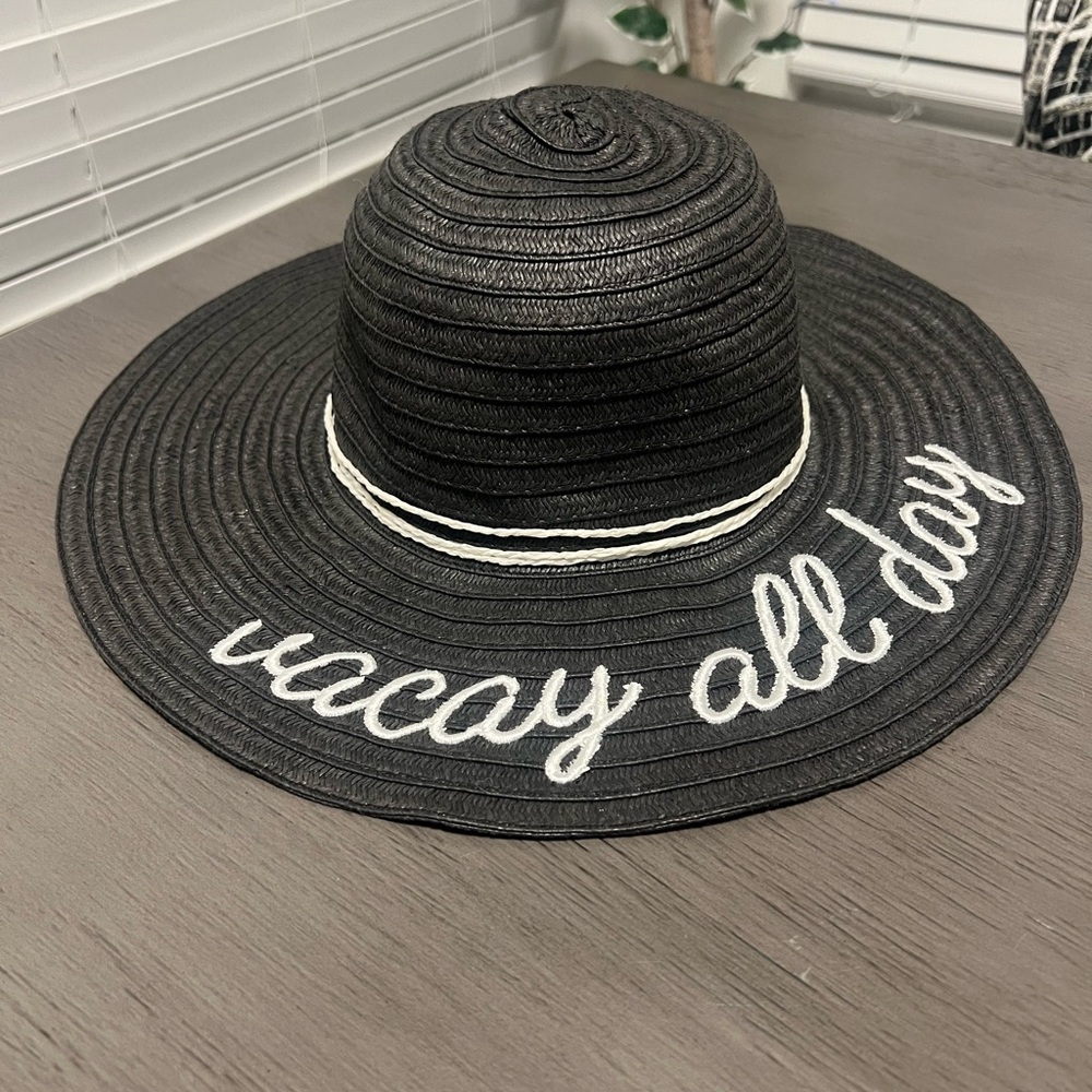 Black Sun Beach Brim Floppy Hat